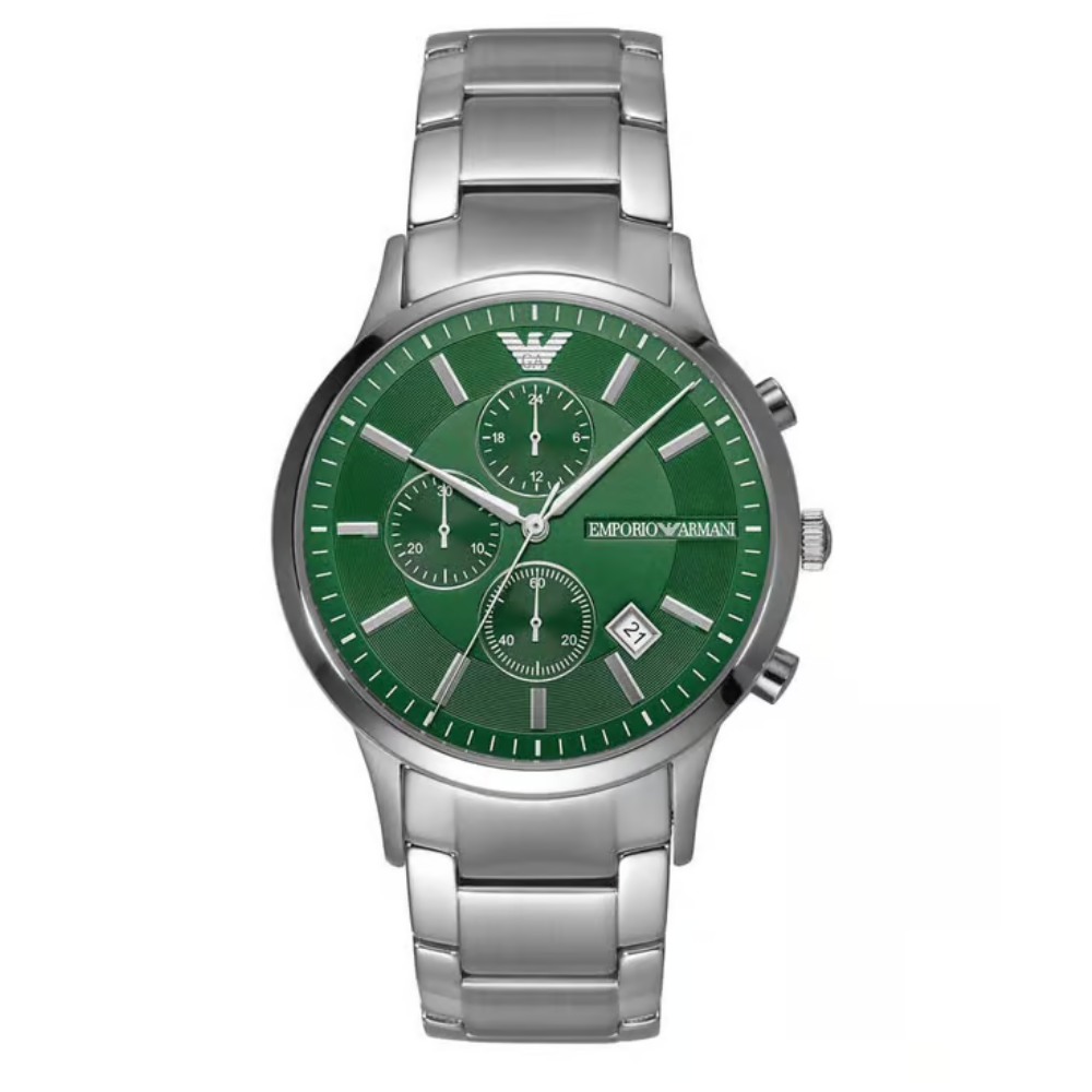Emporio Armani Renato Green Dial Men's Chronograph Watch AR11507