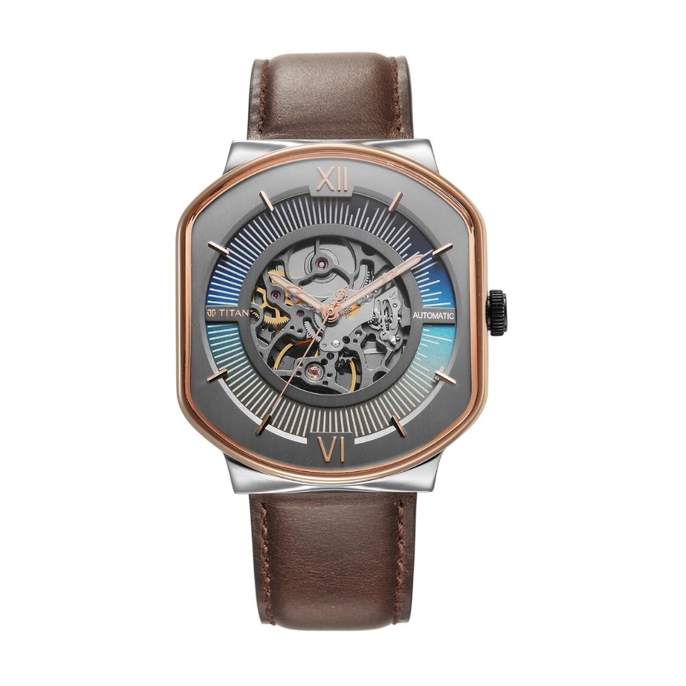 Titan Techno Beat Brown Men's Watch 1893KL01