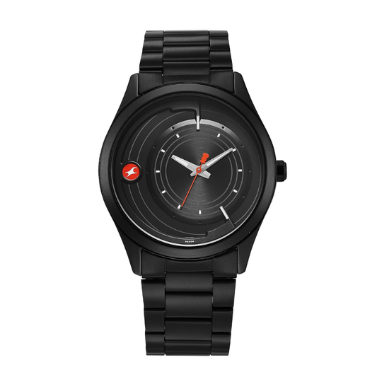 Fastrack Groove Quartz Black Round Dial Men's Analog Watch 3317NM02