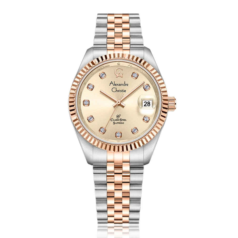 Alexandre Christie Classic Two-Toned Women's Watch 5013LDBTRLN