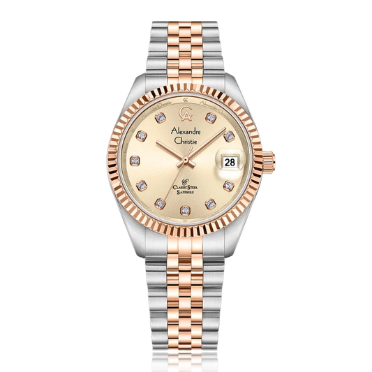 Alexandre Christie Classic Two-Toned Women's Watch 5013LDBTRLN