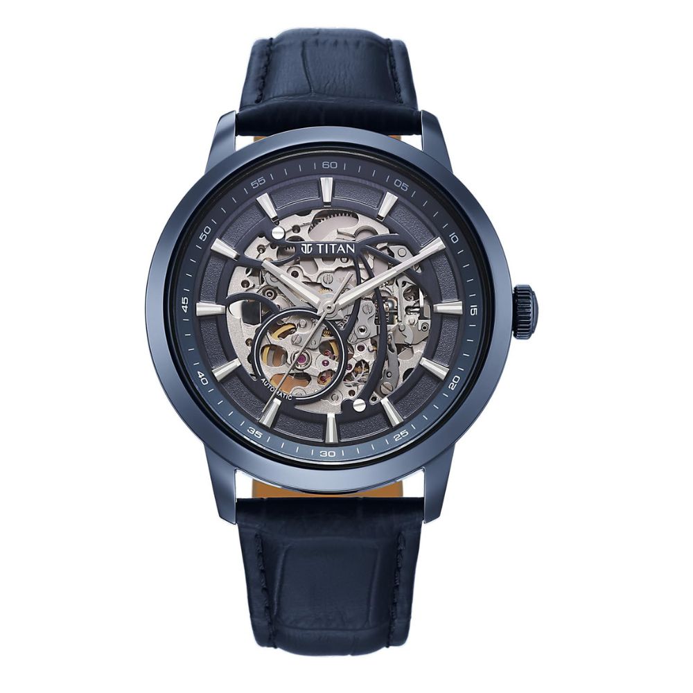 Titan Phoenix Skeletal Blue Men's Watch 90223QL01