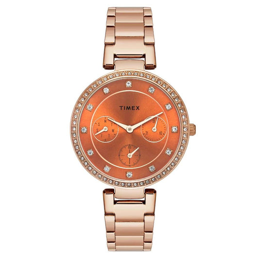 TIMEX Cosmic Awe Orange Dial Women Watch TWEL18701