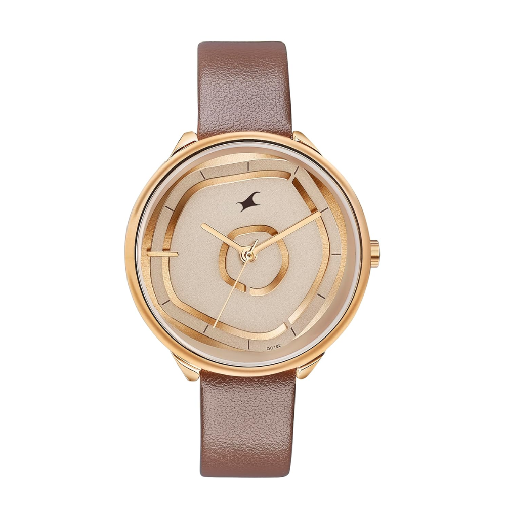 Fastrack Stunners Rose Gold Dial Girls Watch 6303WL01