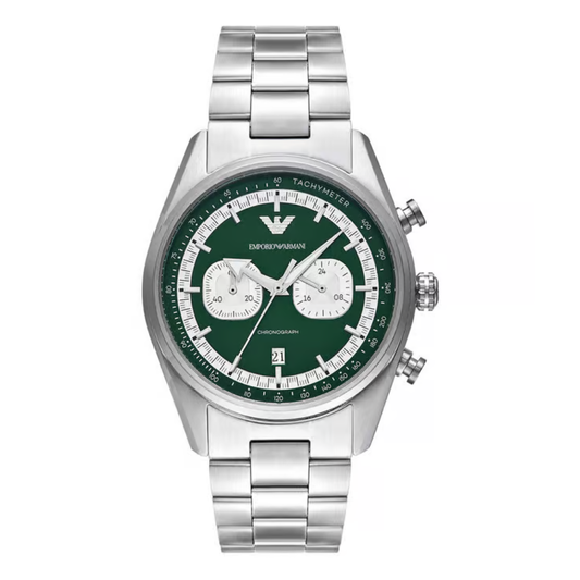 Emporio Armani Racer Green Dial Men's Chronograph Watch AR11637
