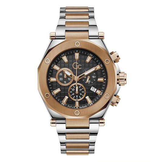 G.C Round 44mm Black Dial Analog Black Men Watch Z18001G2MF