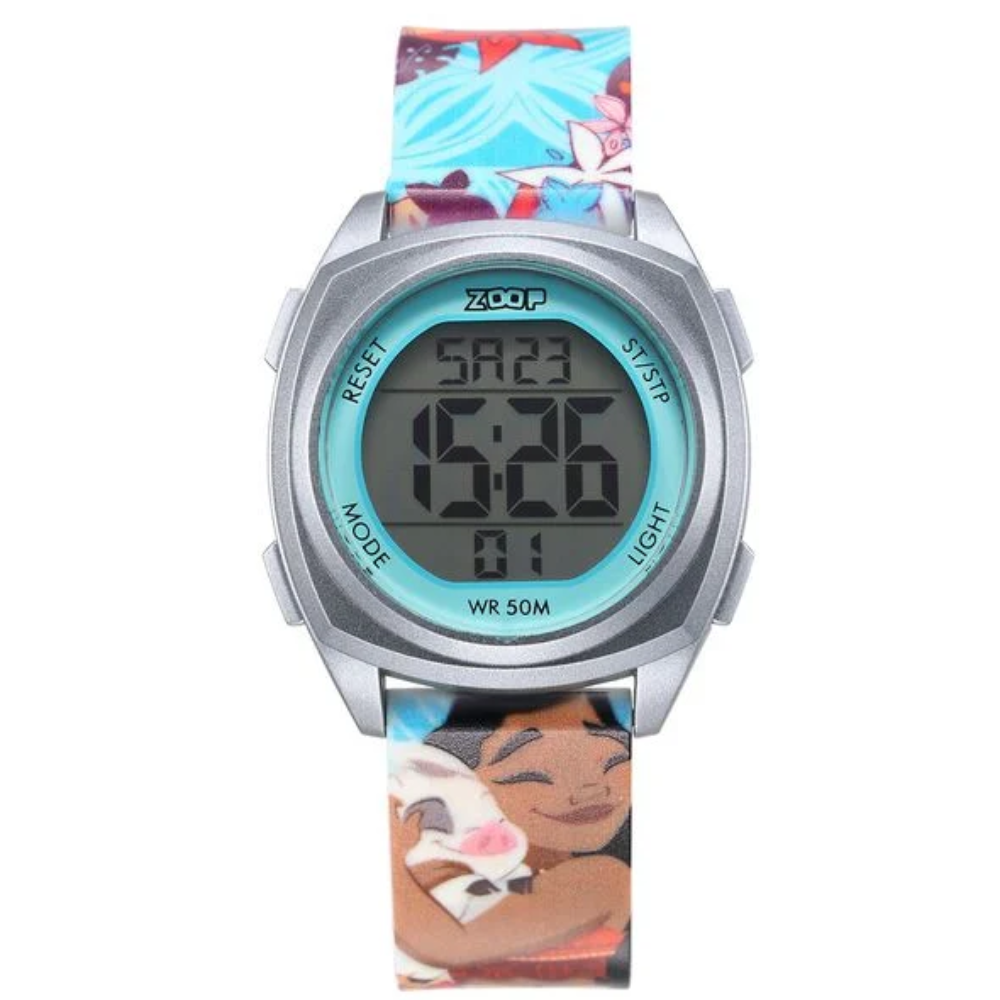 Zoop Disney Moana Digital Watch with Digital Dial Multicoloured Strap for Girls Kids 16025PP11