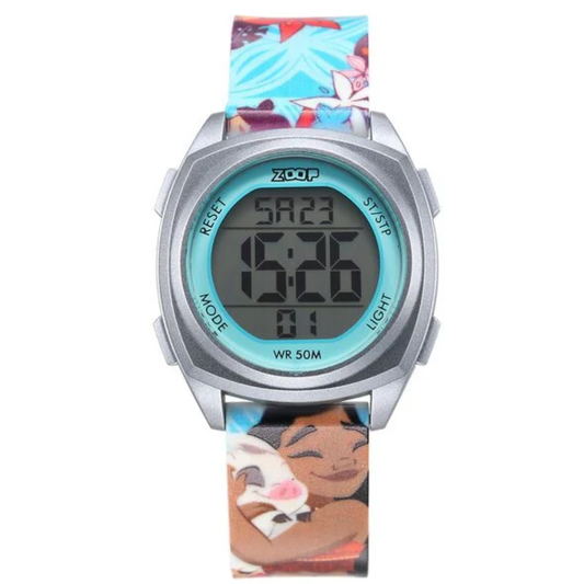 Zoop Disney Moana Digital Watch with Digital Dial Multicoloured Strap for Girls Kids 16025PP11