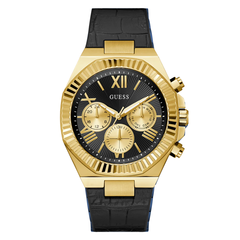 GUESS Equity Black Gold Men Watch GW0791G3