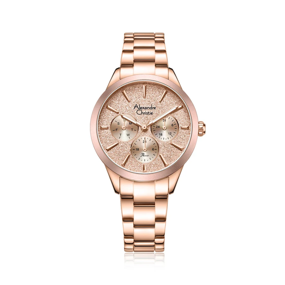 Alexandre Christie Women's Rosegold Multi-function Quartz Watch 2A91BFBRGPN