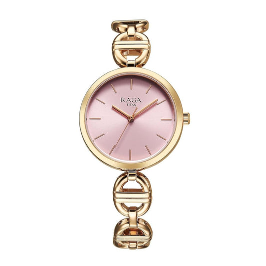 Titan Raga Showstopper Rose Gold Women's Watch 95353WM01
