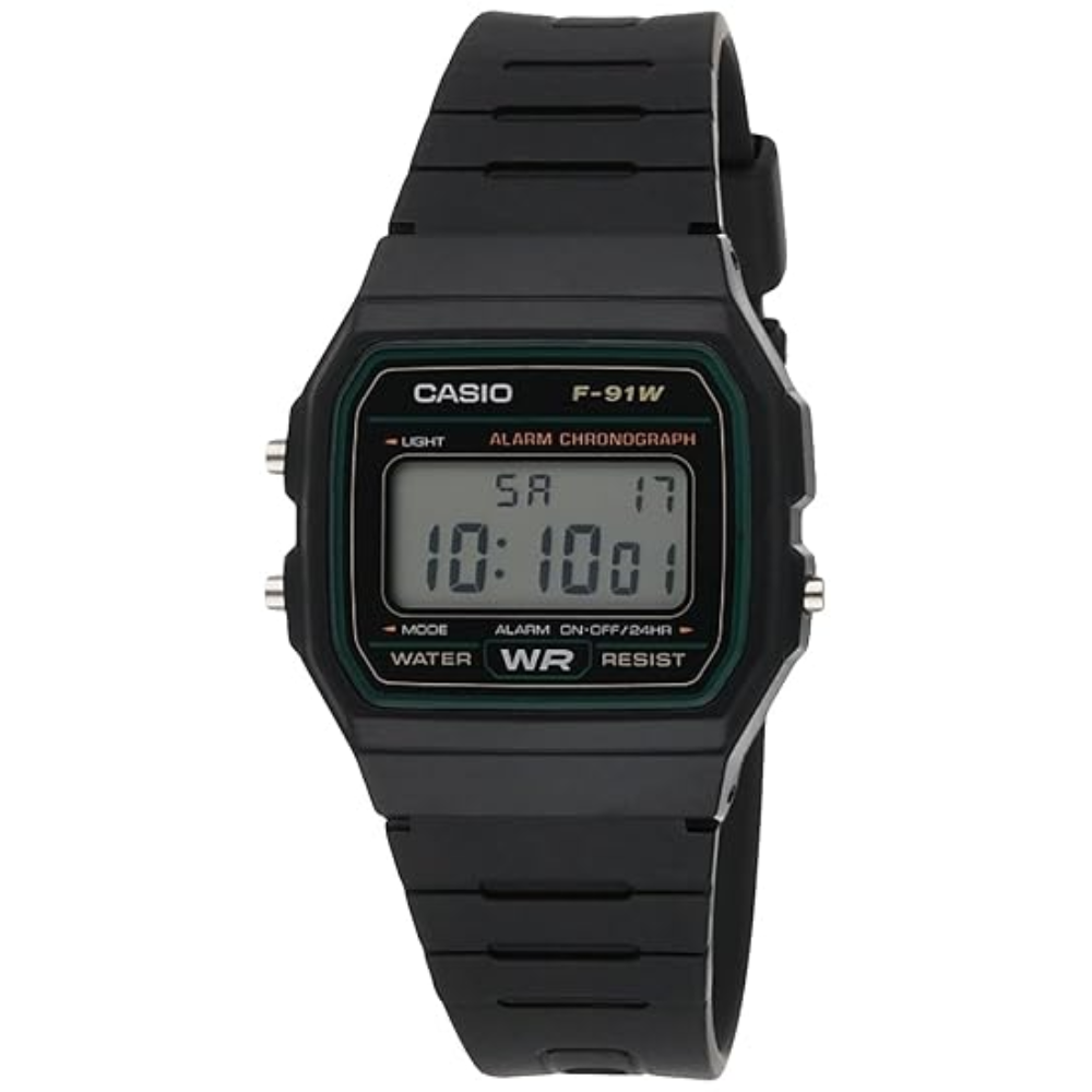 Casio Youth Black Unisex Watch D246 F-91W-3DG