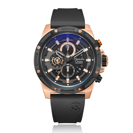 Alexandre Christie Chronograph Black Men's Watch 6506MCRBRBA