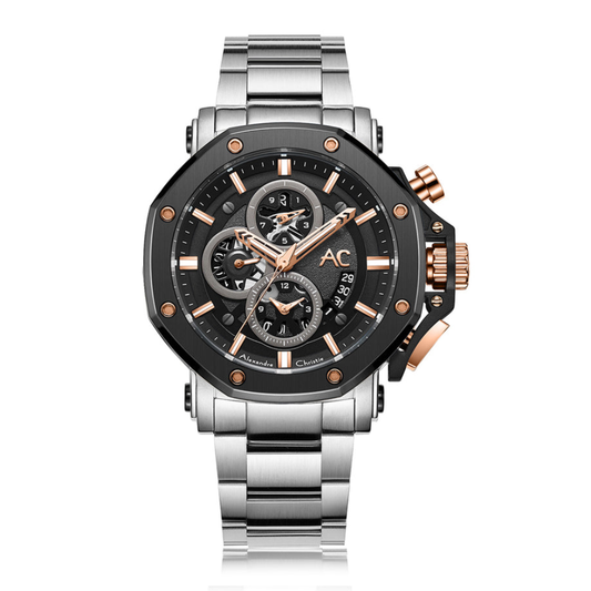 Alexandre Christie Chronograph Black Men's Watch 9603MCBTRBARG