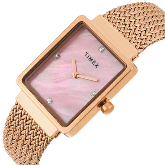 Timex Mother of Pearl Rectangle Dial Women's Watch TWEL20704