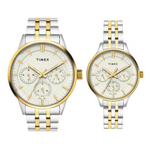 Timex Trendline Round Grey Dial Analogue Pair Watch - TW00PR317