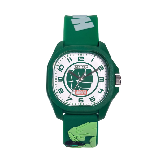 Zoop Marvel Hulk Dial Green Strap Boys Kids Analog Watch 16045PP02
