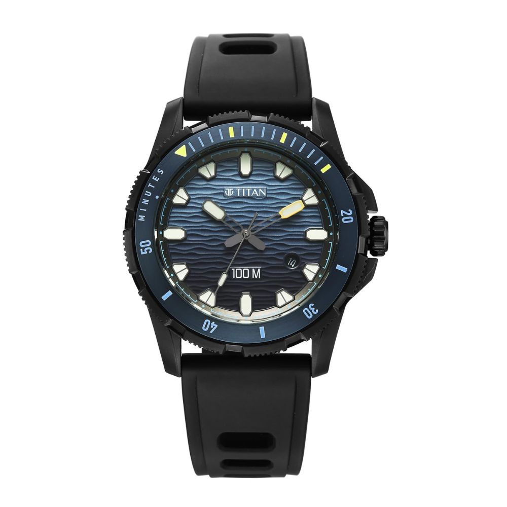 Titan Zero Hour Diver's Blue Men's Watch 10067KP02