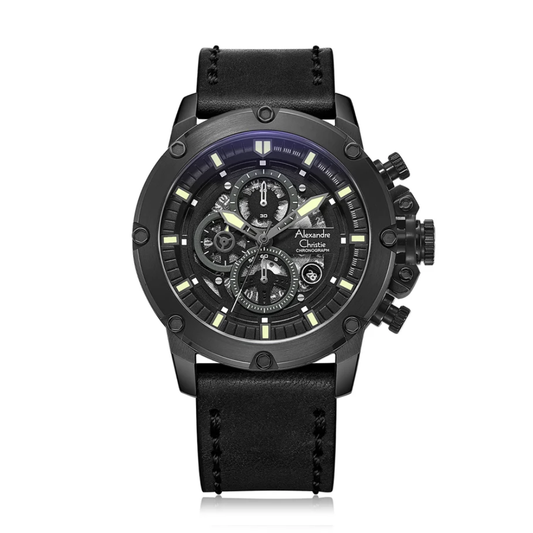 Alexandre Christie Chronograph Black Men's Watch 6564MCLIPBA