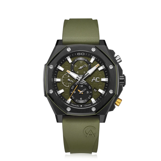 Alexandre Christie Chronograph Green Men's Watch 9601GCRIPGNYL