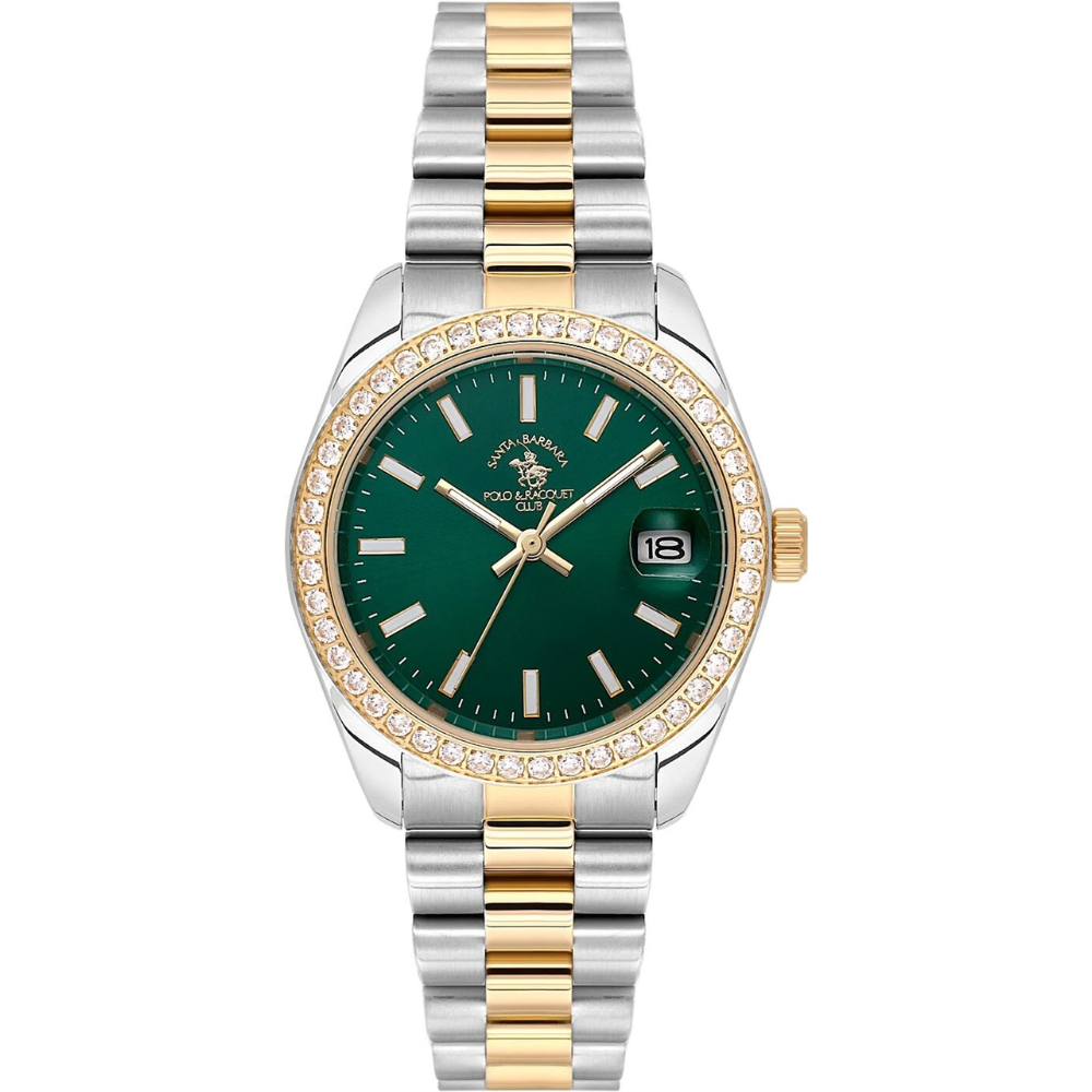 Santa Barbara Polo & Racquet Club Green Dial Women's Watch SB.4.10017-5