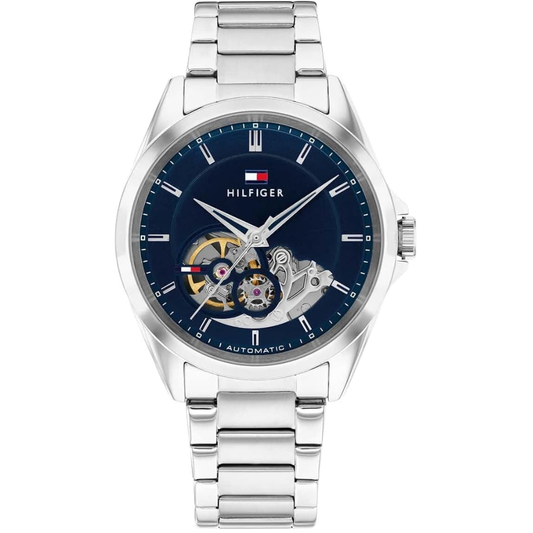 Tommy Hilfiger Blue Dial Men's Automatic Analog Metal Strap Watch TH1710716