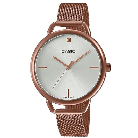 Casio Enticer Silver Women's Analog Silver Dial Watch A1812 LTP-E415MR-7CDF