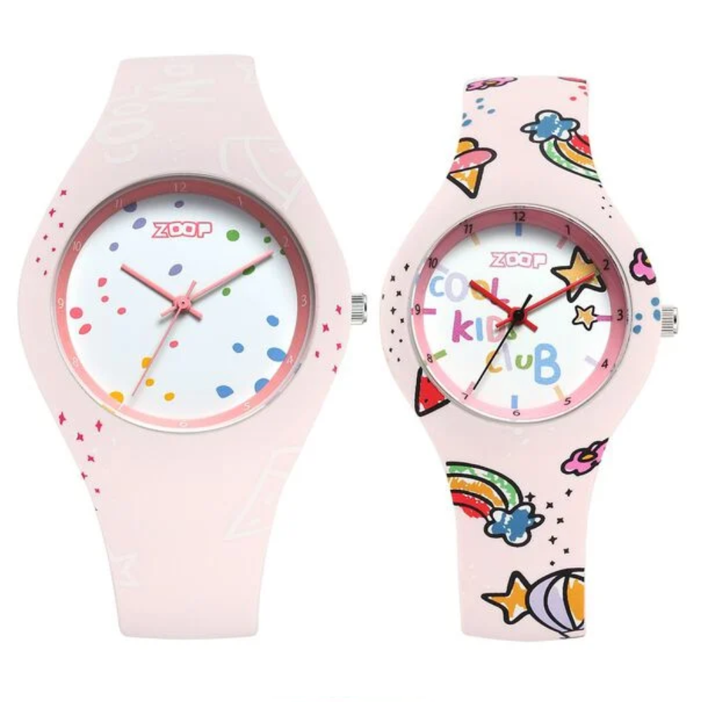 Zoop Analog Pink Dial Pink Strap Girls Kids Watch 2603116041PP04W