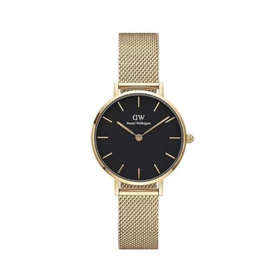 Daniel Wellington Analogue Black Dial Gold Colored Strap Women's Watch DW00100349K