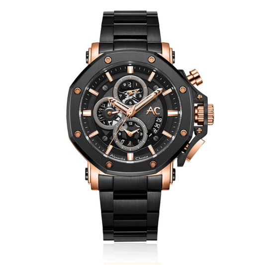 Alexandre Christie Chronograph Black Men's Watch 9603MCBBRBA