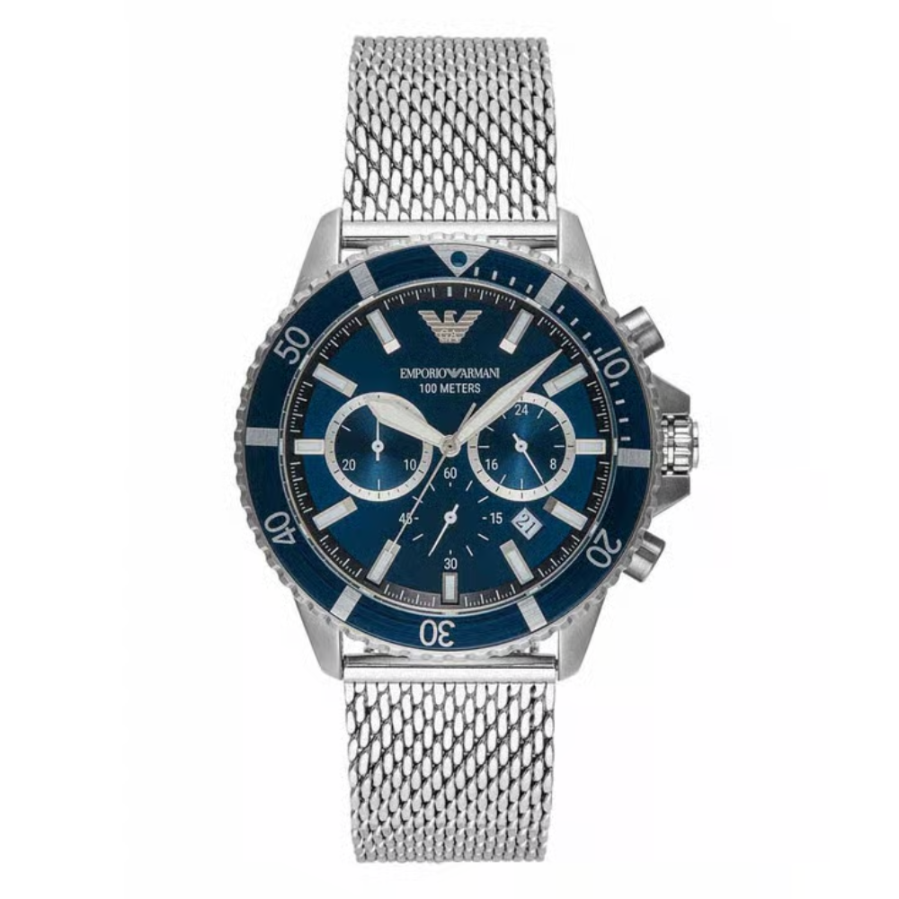 Emporio Armani World Explorer Blue Dial Men's Chronograph Watch AR11587