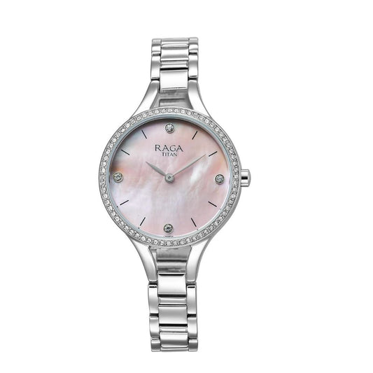 Titan Raga Showstopper Mother of Pearl Women's Watch 95275SM01