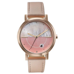 Fastrack Style Up Quartz Analog Pink Mother Of Pearl Dial Watch For Girls 6284WL03