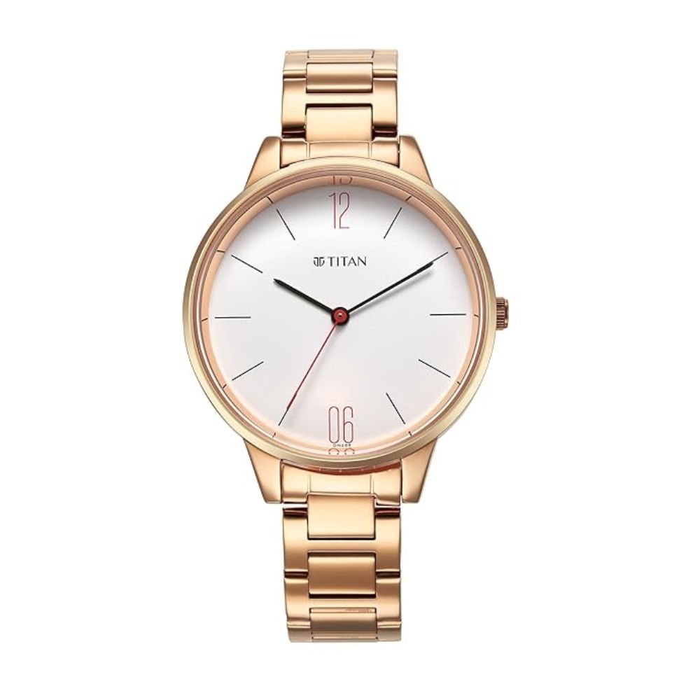 Titan Quartz Analog White Dial Women's Watch 2648WM03
