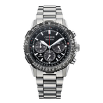Citizen Solar Black Dial Men's Chronograph Stainless Steel Watch CA4664-60E