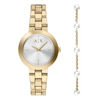 Armani Exchange JACKIE Silver Dial Analogue Watch For Women with Bracelet AX7185SET