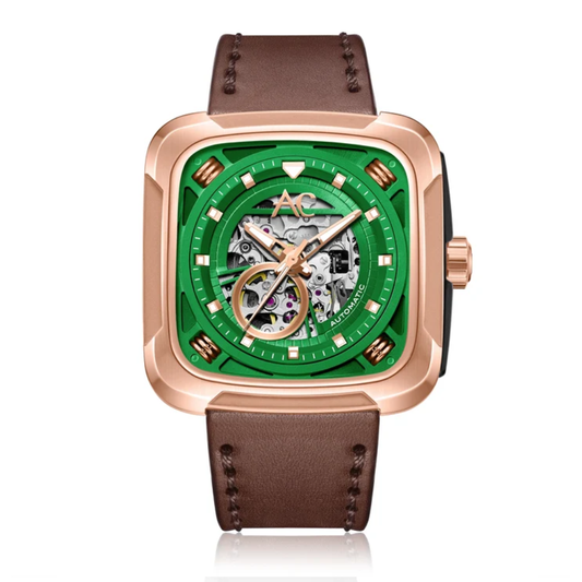 Alexandre Christie Maharaja Luxe Brown Men's Automatic Watch 6577MALRGGN