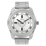 Fastrack Quartz Analog Silver Dial Watch for Men 3123SM02