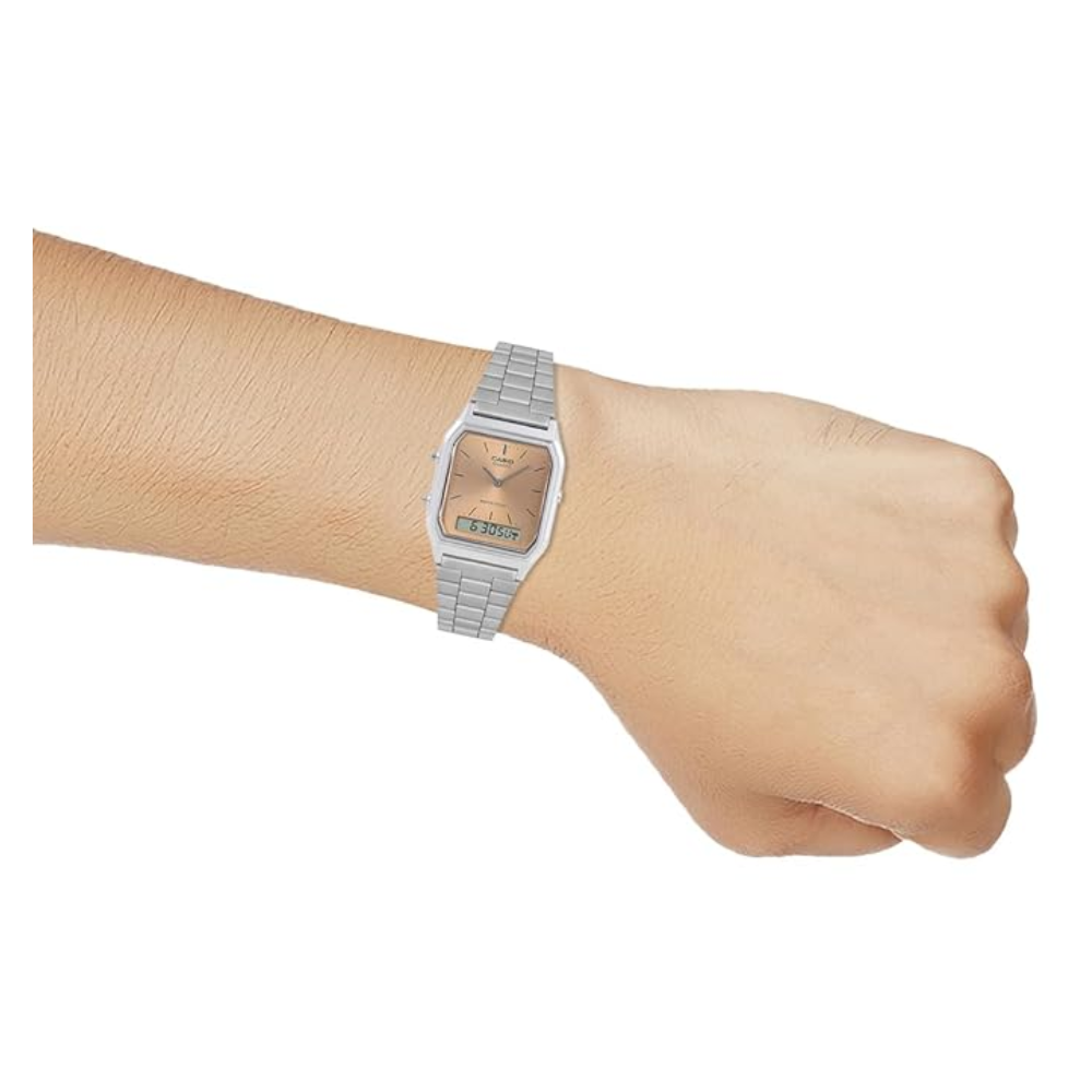 Casio Vintage Silver Unisex Watch AD279 AQ-230A-4AMQYDF