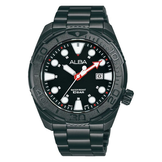 Black Dial Alba Watch AG8M13X1