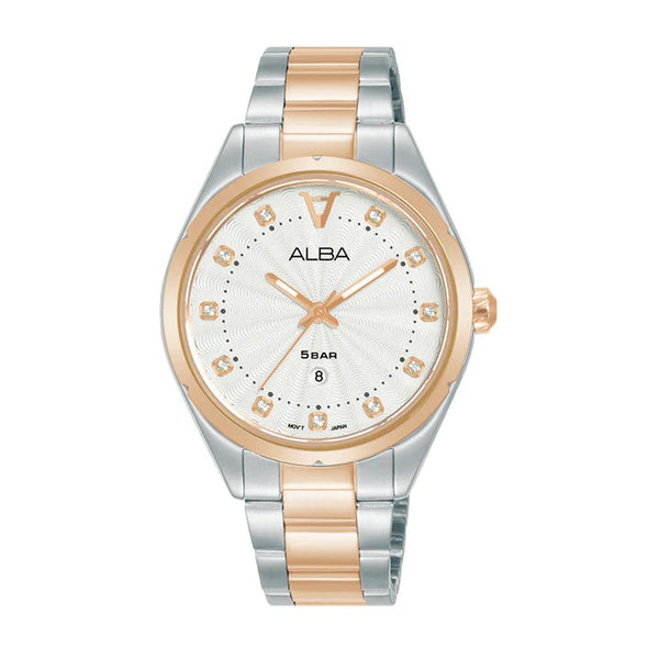 Ladies White Ripple Watch AH7BP6X1