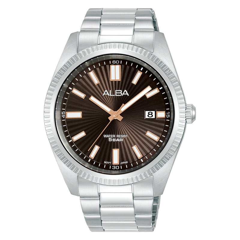 Mens AS9S65X1 ALBA Brown Textured Dial Watch