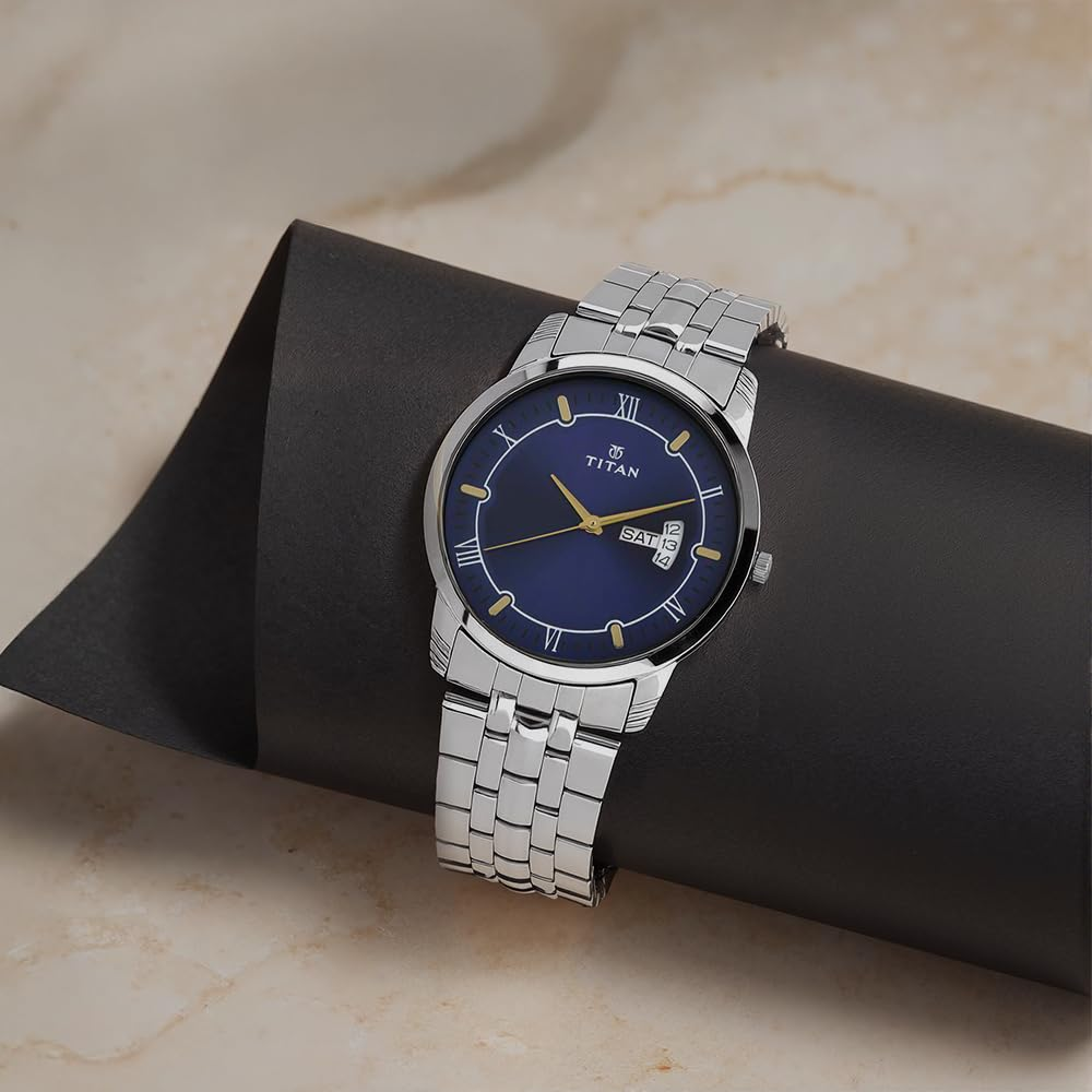 Titan Karishma Quartz Analog Midnight Blue Dial Mens Watch - 1774SM01