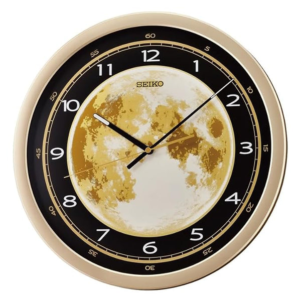 Seiko QXA831GT Gold Round Decor