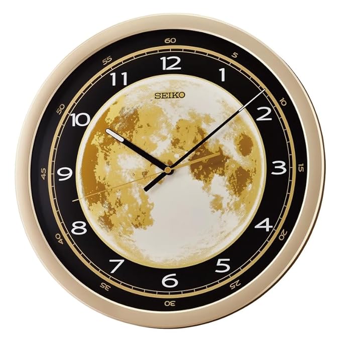 Seiko QXA831GT Gold Round Decor