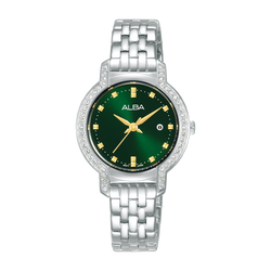AH7CM7X1 ALBA Emerald Green Dial With Crystals