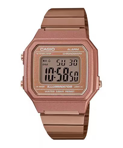 Casio Vintage Rose Gold Unisex-Adult Watch D200 B650WC-5ADF