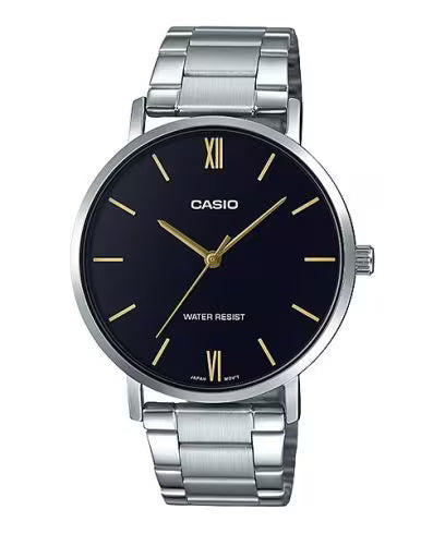 Casio Minimalistic Black Men Watch A2189 MTP-VT01D-1B