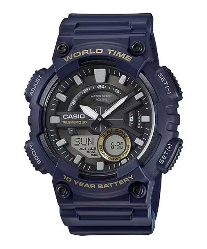 Casio Youth Combination Black Men Watch AD208 AEQ-110W-2AVDF