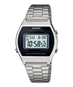 CASIO Vintage Black Silver Unisex Watch Digital Watch D129 B640WD-1AVDF